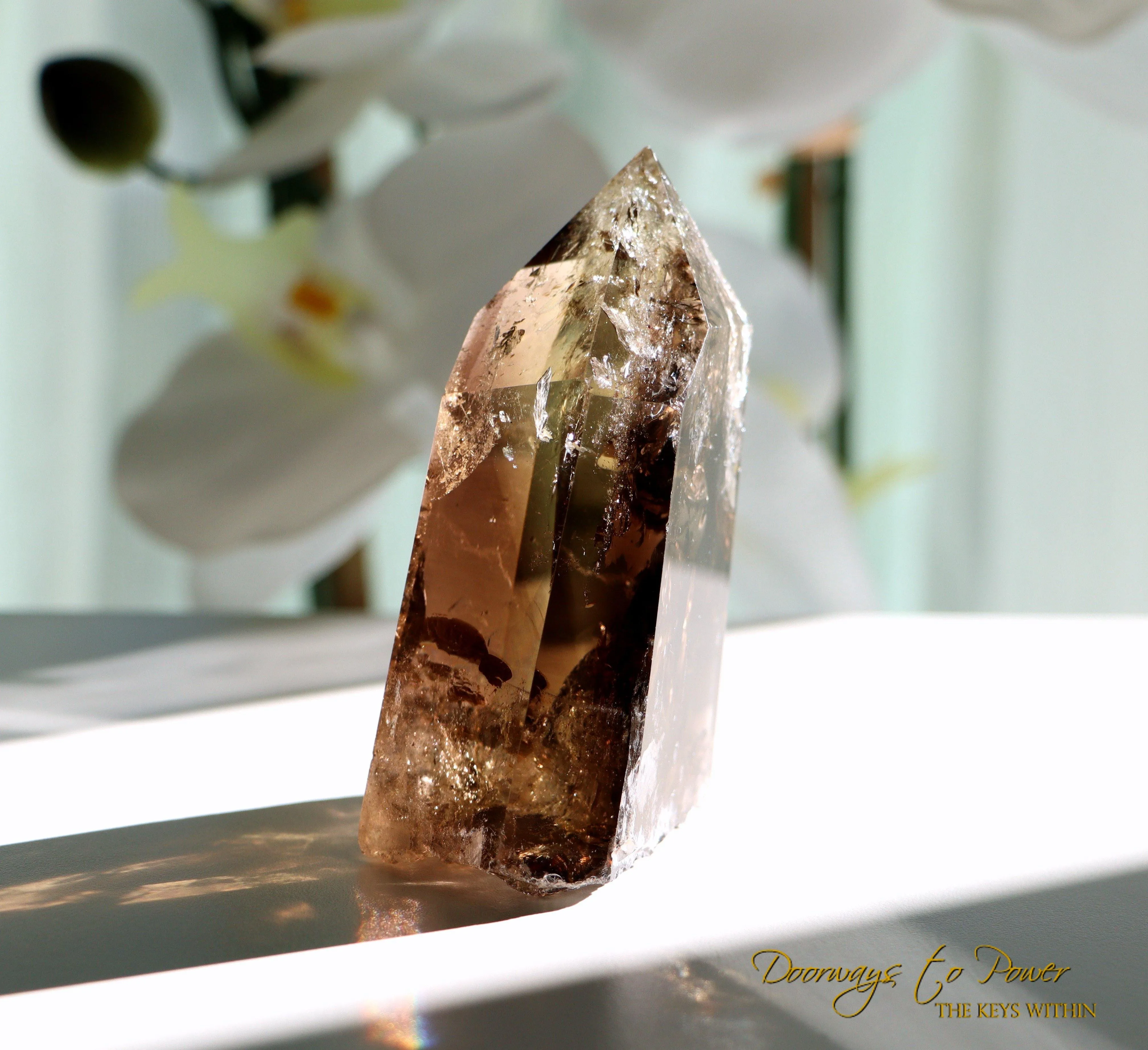 Smoky Citrine Phantom Quartz Crystal Generator Point