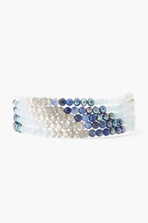 Sodalite Mix Gradient Naked Wrap Bracelet