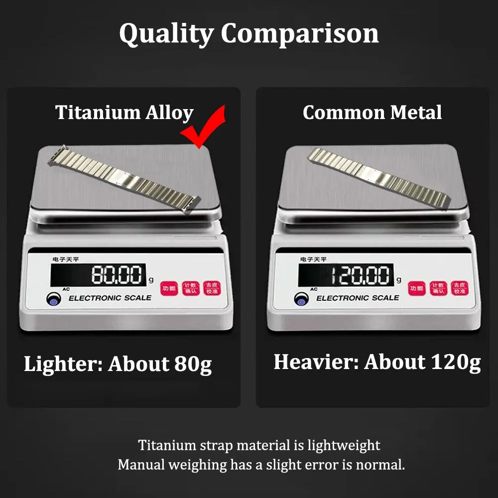 Solid Titanium Strap For Apple Watch Ultra Band Luxury Bracelet For iWatch Series