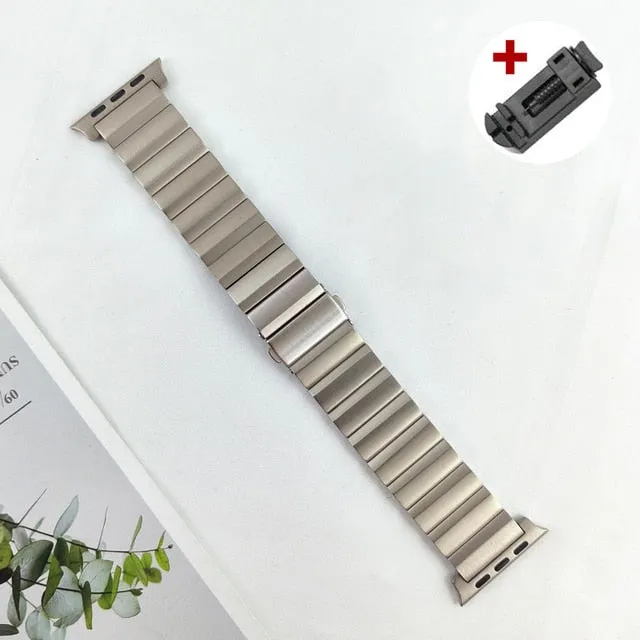 Solid Titanium Strap For Apple Watch Ultra Band Luxury Bracelet For iWatch Series