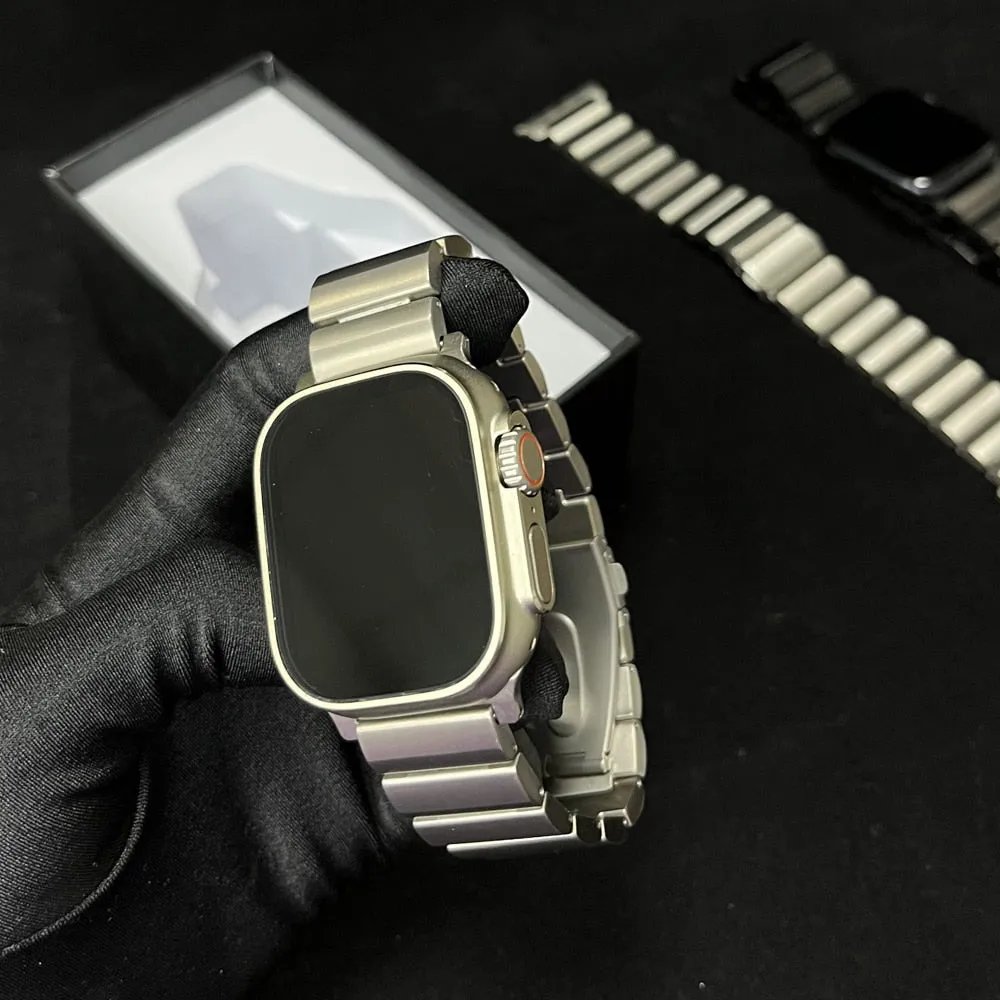 Solid Titanium Strap For Apple Watch Ultra Band Luxury Bracelet For iWatch Series
