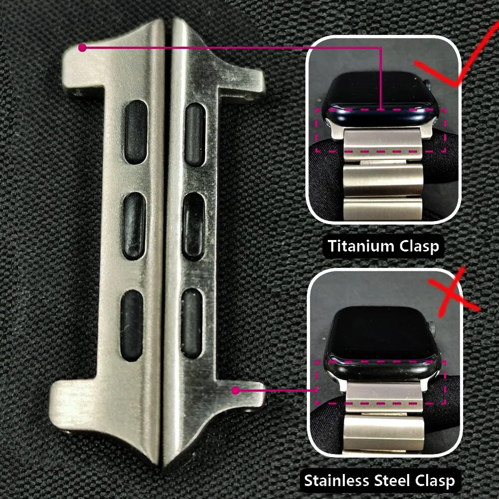 Solid Titanium Strap For Apple Watch Ultra Band Luxury Bracelet For iWatch Series