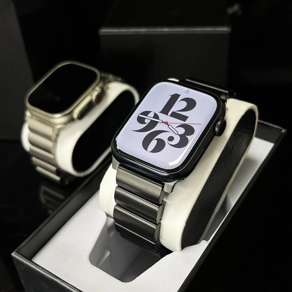 Solid Titanium Strap For Apple Watch Ultra Band Luxury Bracelet For iWatch Series