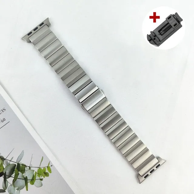 Solid Titanium Strap For Apple Watch Ultra Band Luxury Bracelet For iWatch Series