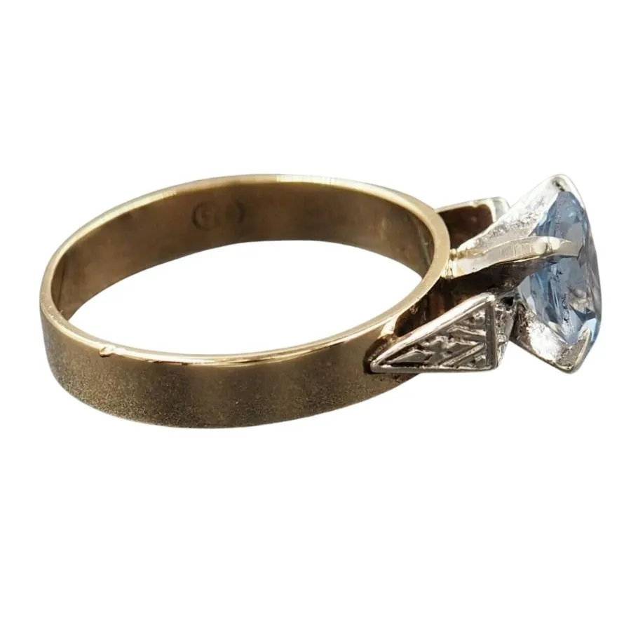 Spinel & Diamond 9ct Yellow & White Gold Ring