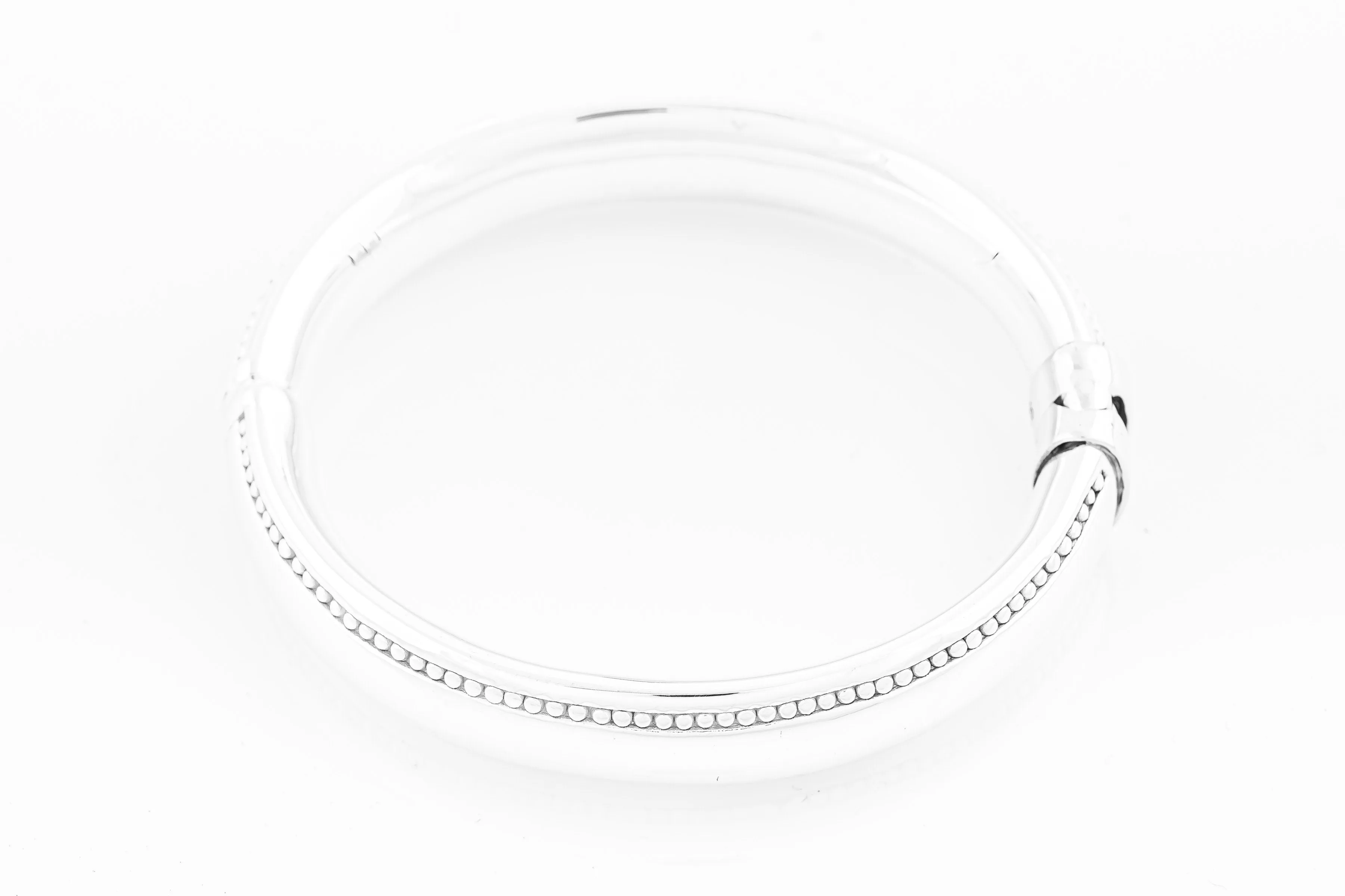 SS26 Bead Edge Hinged Bangle