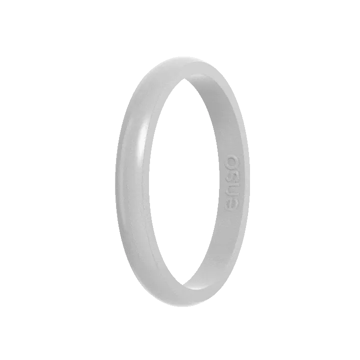Stackable Silicone Ring - Misty Grey