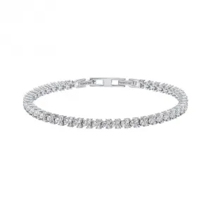 Sterling Silver Clear Cubic Zirconia Bracelet B5475