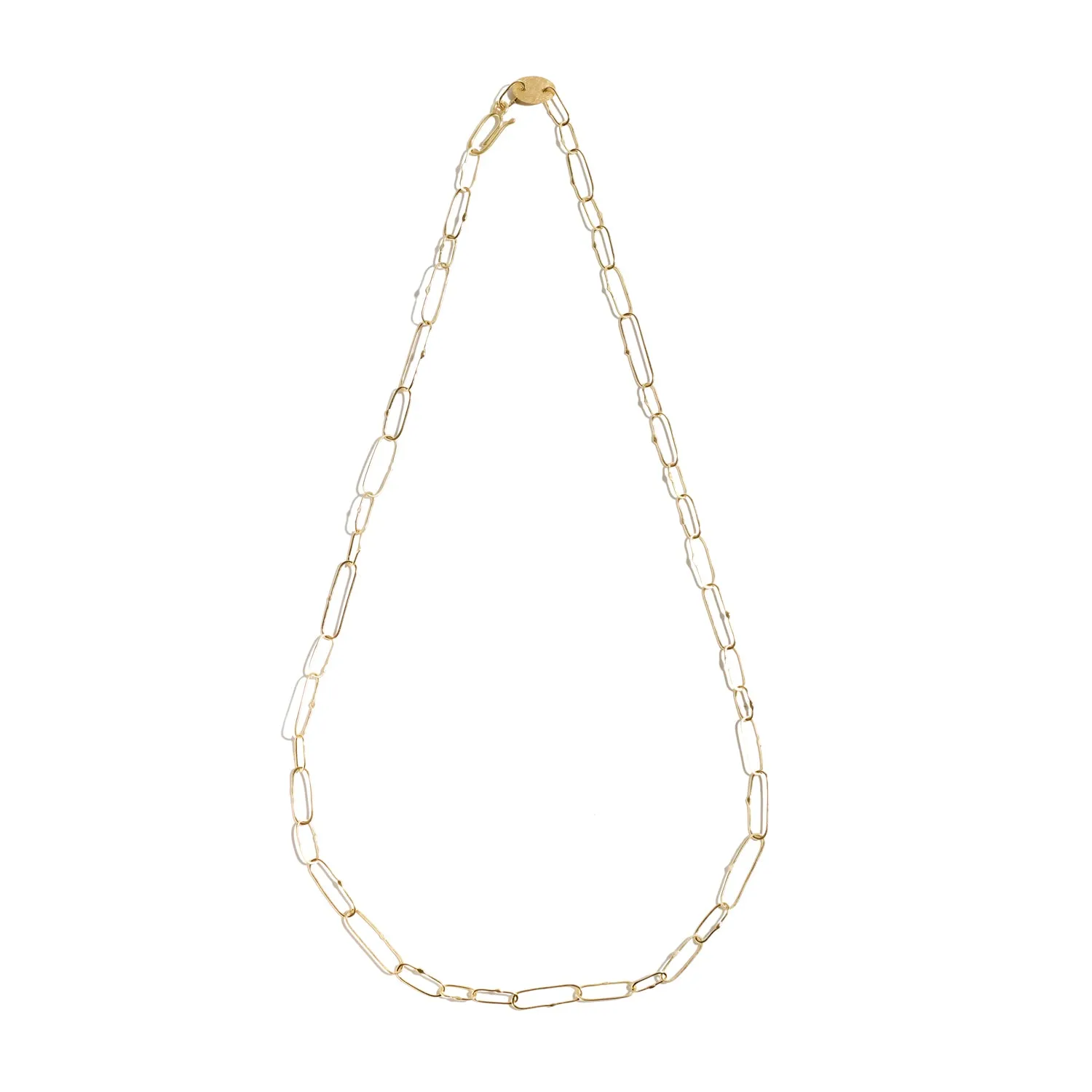Stretched Hammered Link Necklace