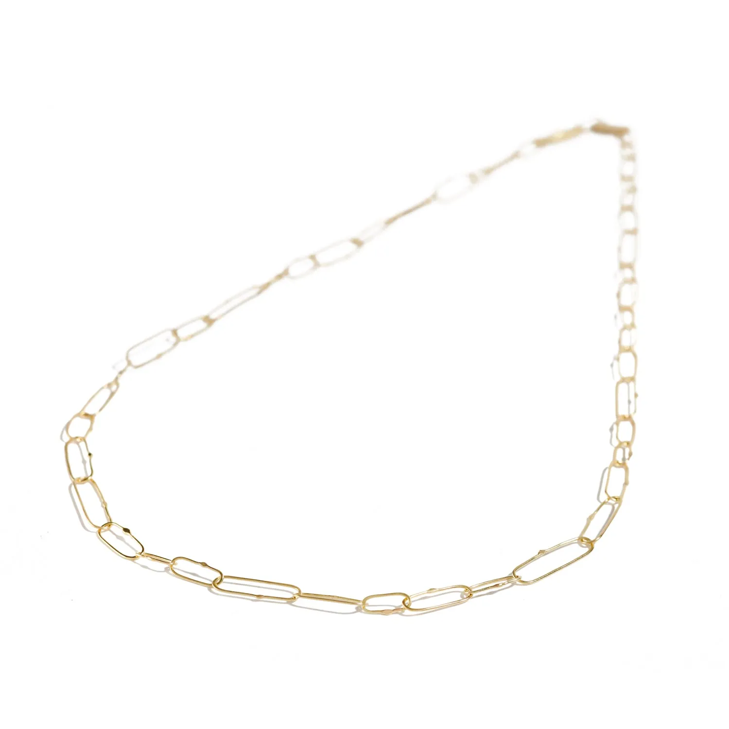 Stretched Hammered Link Necklace