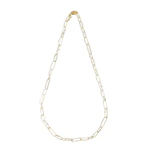 Stretched Hammered Link Necklace