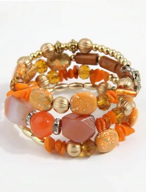 Sunset Hippie Girl Stacked Bracelet