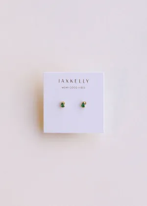Teardrop - Emerald CZ - Earrings