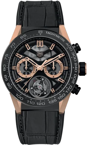 TH Watch Carrera Tourbillon Chronograph Rose Gold