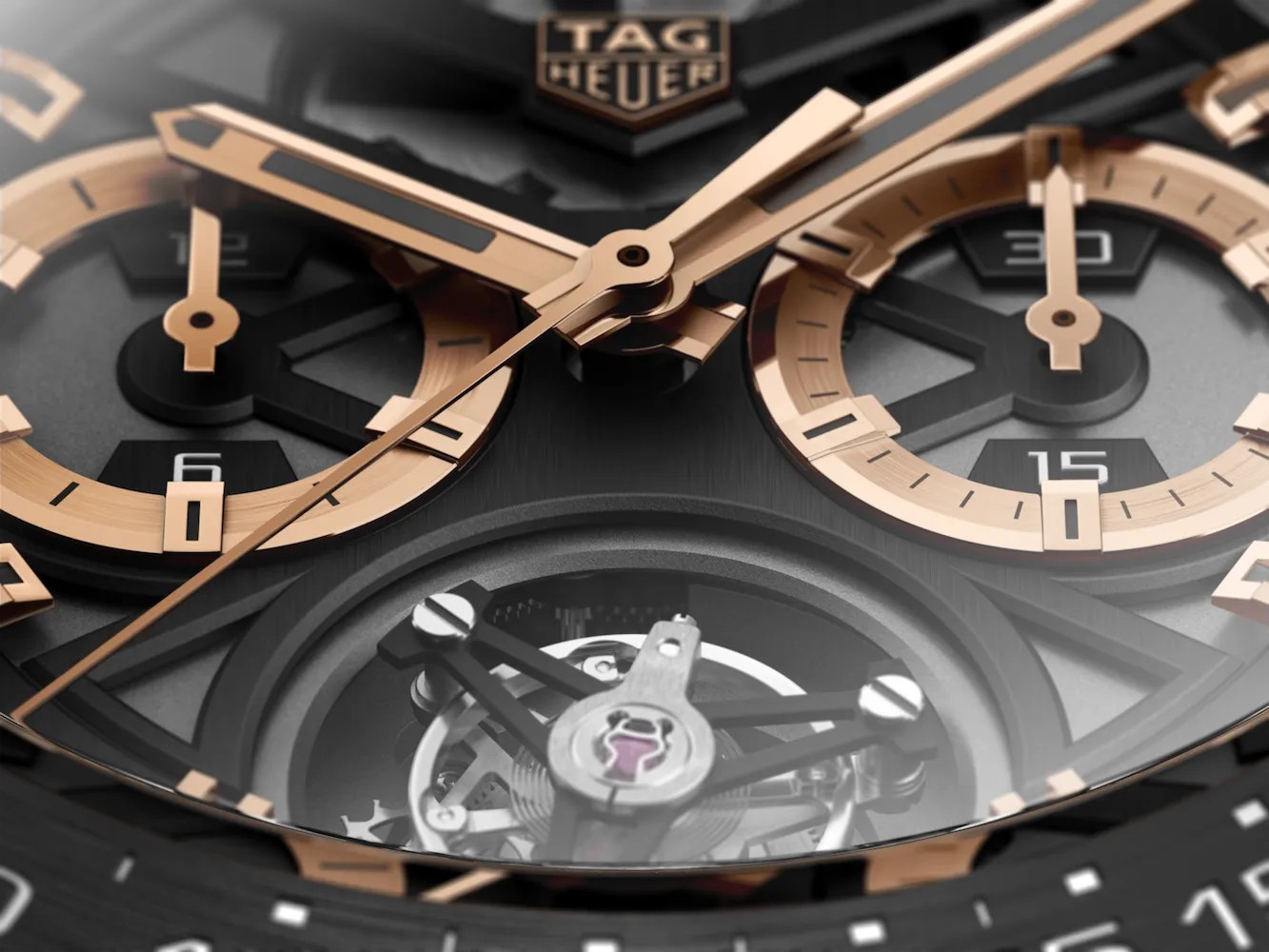 TH Watch Carrera Tourbillon Chronograph Rose Gold