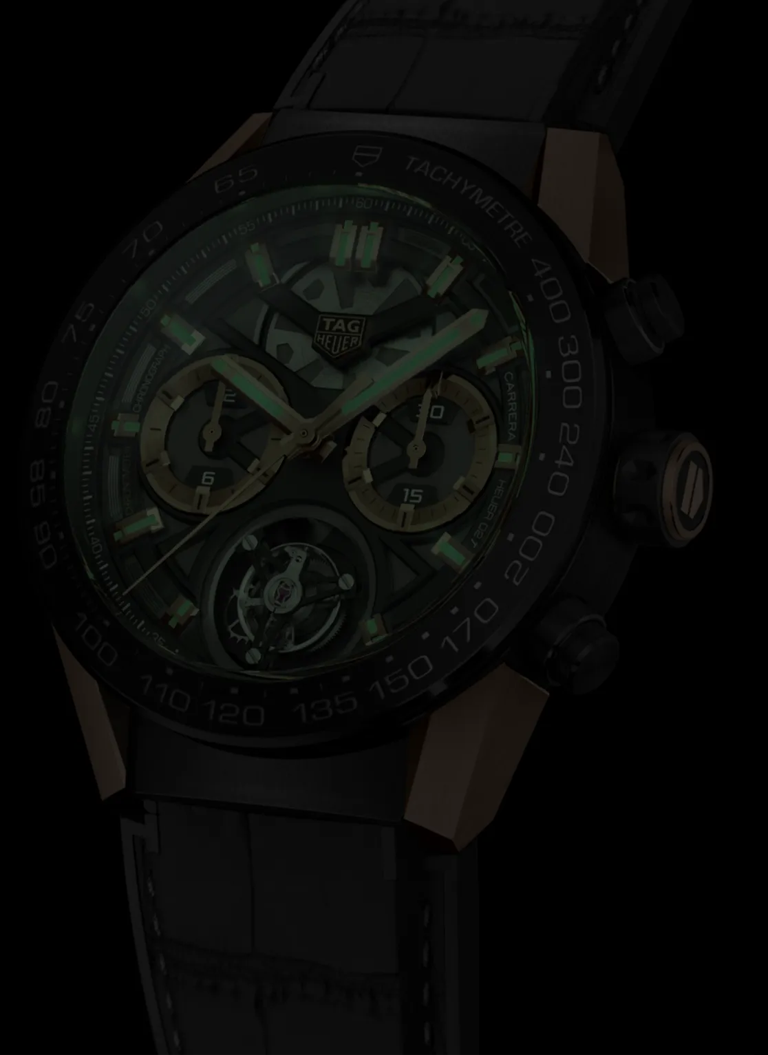 TH Watch Carrera Tourbillon Chronograph Rose Gold