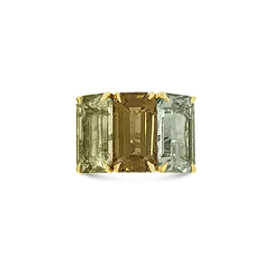Three Stone Gemstone Ring