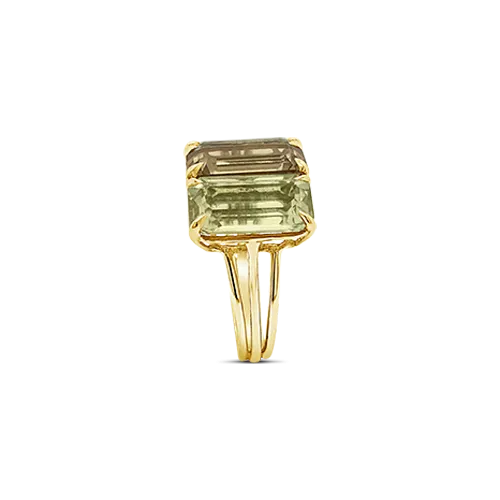 Three Stone Gemstone Ring