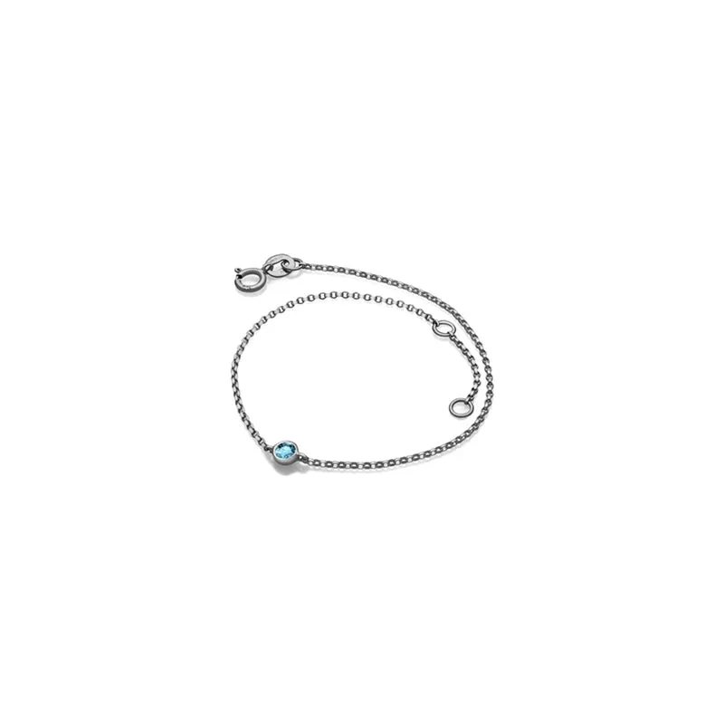 【TO ME, FROM ME.】Aquamarine Bracelet 18K Gold March Birthstone