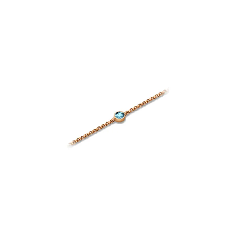 【TO ME, FROM ME.】Aquamarine Bracelet 18K Gold March Birthstone