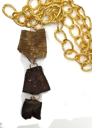 Turtle Fossil from Ice Age   Necklace Gay Isber Unisex Gift Box