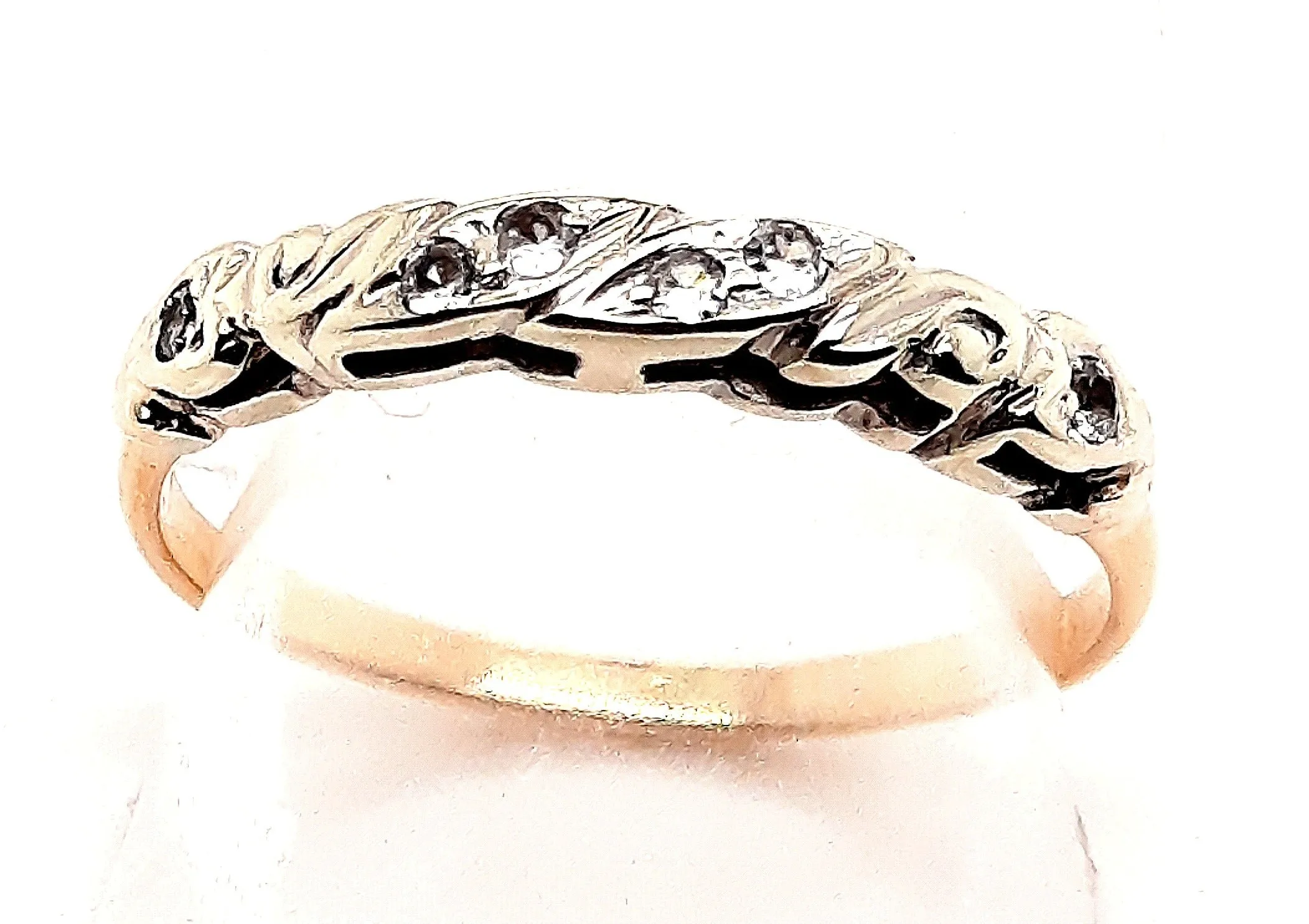 Yellow & White Gold Created Spinel Ring